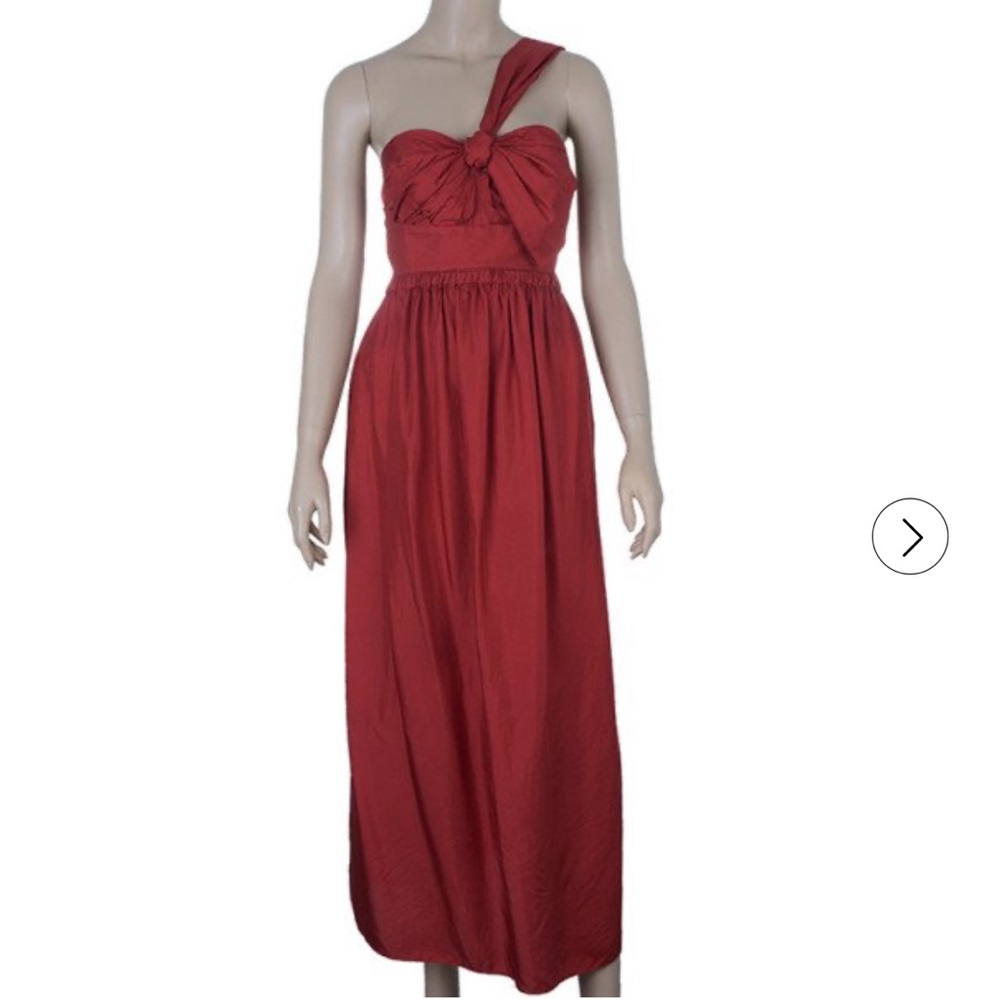 Chloe red silk dress